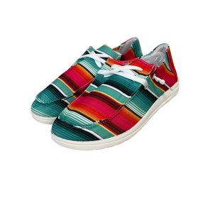 The Yellow Rose Seven Southwest Stripe Slip On Loafer Comfort Casual Womens 7